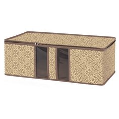 Кофр для хранения вещей Гелеос Миндаль 60х30х20cm с окошком Beige МНД_121