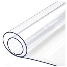 VIVACASE Скатерть на стол ПВХ, круг, гибкое стекло, тубус, прозр. D=800*0,8(VHM-COTR8008-inv)