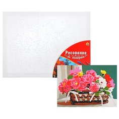 Картина по номерам Рыжий кот Холст с красками, 30*40 см, палитра, Цветы в корзинке (Х-9560)