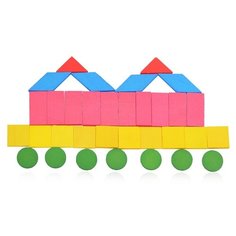 Деревянный конструктор Щепочка Геометрические фигуры, в пакете (D0497)