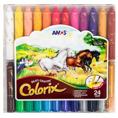 AMOS Мелки пастельные 3 в 1 Колорикс 24 цвета Амос