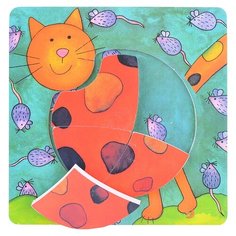 Пазл-вкладыш Щепочка "Котенок" (Размер рамки 15×15×0,9 см)