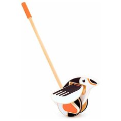 Каталка-игрушка Мир деревянных игрушек Пингвин (Д403) белый