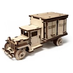 Конструктор 3D деревянный подвижный Lemmo Грузовичок Фургон