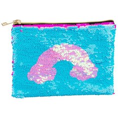 CENTRUM Пенал-косметичка "Радуга" 20.5х14.5 (89461), голубой/розовый