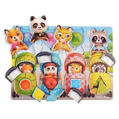 Сортер-вкладыш Ань-Янь "Звери в колясках" (ПСД176)