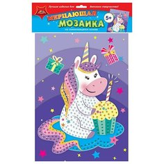 Самокл. мерцающая мозаика из мягк. пласт. А3 "Единорожка Апплика