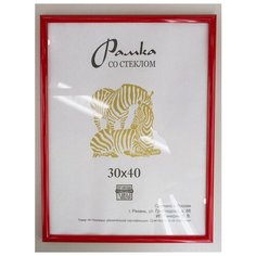Рамка пластиковая 30х40, Зебра, 514 красный