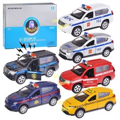 Машина Oubaoloon "Спецслужба", металлическая, инерционная, свет, звук, в коробке (FY6188R-6198R-12D)