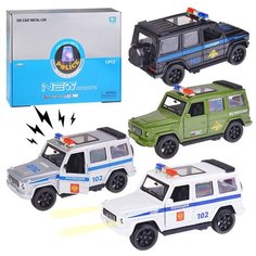 Машина Oubaoloon "Спецслужба", металлическая, инерционная, свет, звук, в коробке (YF6218R-12D)