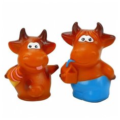 Набор игрушек Весна Быки "Кефирчик и Мороженка", (коричневый) (В4000)