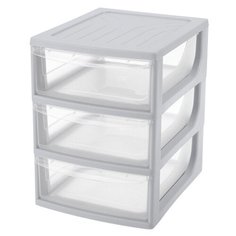 Бокс для бумаги Econova Органайзер А5 195х254х264 мм 4332237 (3 отд.) светло-серый