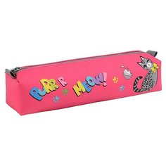 Пенал объёмный "Мур-мяу" одно отделение, на молнии, полиэстер Centrum