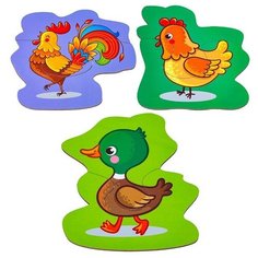 Деревянные развивающие пазлы "Пернатые друзья" Clever Energy