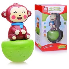 Неваляшка 100691926 "Обезьянка" со звуком, в коробке S+S Toys