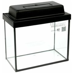 Аквариум прямоугольный с крышкой, 25 литров, 38 х 21 х 31/36,5 см, чёрный Пижон
