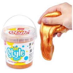 Слайм LORI Style Slime перламутровый "Золотой с ароматом банана" 150 мл (Сл-006)