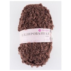 Пряжа "Буклированная" 200г, 220м (1 моток), ПЕХОРКА, 173-Грильяж