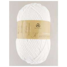 Пряжа "Осенняя" 200г, 150м (1 моток)., Пехорский текстиль, 01-Белый Пехорка