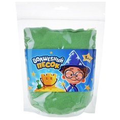 Кинетический песок "Волшебный песок", 1200 гр., дойпак, зеленый