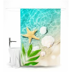 Шторка для ванной "Лазурная мечта", 145х180 см Сирень