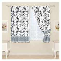 Фотошторы для кухни 13219, 145*160 см, 2 шт. Сирень