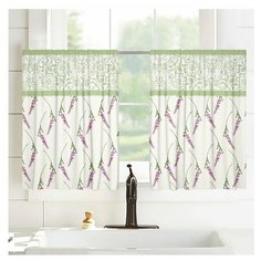 Шторы - кафе Сирень 04062, 100*60 см, 2 шт.