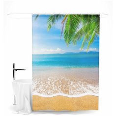 Шторка для ванной Сирень "Beautiful sea", 145х180 см