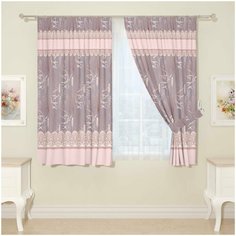 Фотошторы для кухни 14925, 145*160 см, 2 шт. Сирень