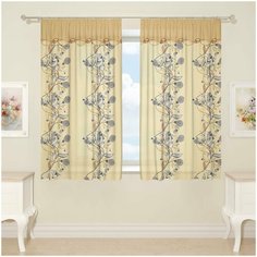 Фототюль Сирень для кухни, 145*160 см, 2 шт.