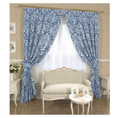 Шторы Сирень с подхватами, 145*260 см, 2 шт, подхват 2 шт.