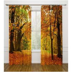 Фотошторы Сирень "Осенний листопад", 145*260 см, 2 шт.