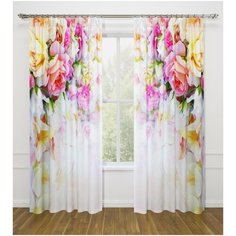 Фотошторы Сирень "Анастасия" (сатен), 145*260 см, 2 шт.