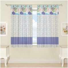 Фототюль для кухни 10709, 145*160 см, 2 шт. Сирень