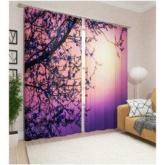 Фотошторы Сирень "Фиолетовый закат"