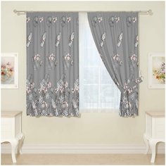 Фотошторы Сирень для кухни, 145*160 см, 2 шт.