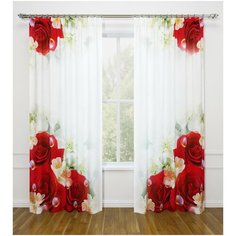 Фотошторы Сирень "Цветочная туманность", 145*260 см, 2 шт.