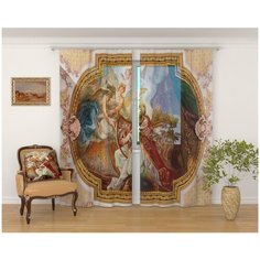 Фототюль Сирень "В стиле XIX века", 145*260 2 шт.