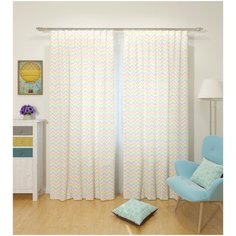 Шторы для детской Сирень "Разноцветный зигзаг", 145*260 см, 2 шт.