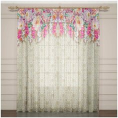 Фототюль Сирень "Оливия", 145*260 см, 2 шт.