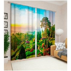 Фотошторы Сирень "Сад", 145*260 см, 2 шт.