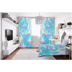 Фотошторы Сирень габардин 145*260 см (комплект - 2 шт.)