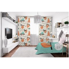 Фотошторы Сирень габардин 145*260 см (комплект - 2 шт.)