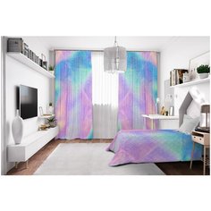 Фотошторы Сирень габардин 145*260 см (комплект - 2 шт.)