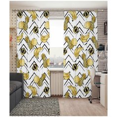 Фотошторы Сирень габардин 145*260 см (комплект - 2 шт.)