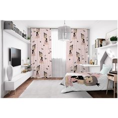 Фотошторы Сирень габардин 145*260 см (комплект - 2 шт.)