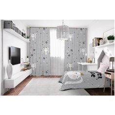 Фотошторы Сирень габардин 145*260 см (комплект - 2 шт.)