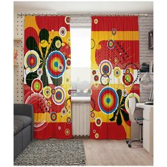 Фотошторы Сирень габардин 145*260 см (комплект - 2 шт.)