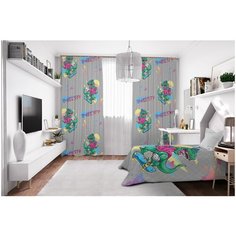 Фотошторы Сирень габардин 145*260 см (комплект - 2 шт.)