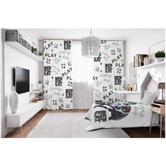 Фотошторы Сирень габардин 145*260 см (комплект - 2 шт.)